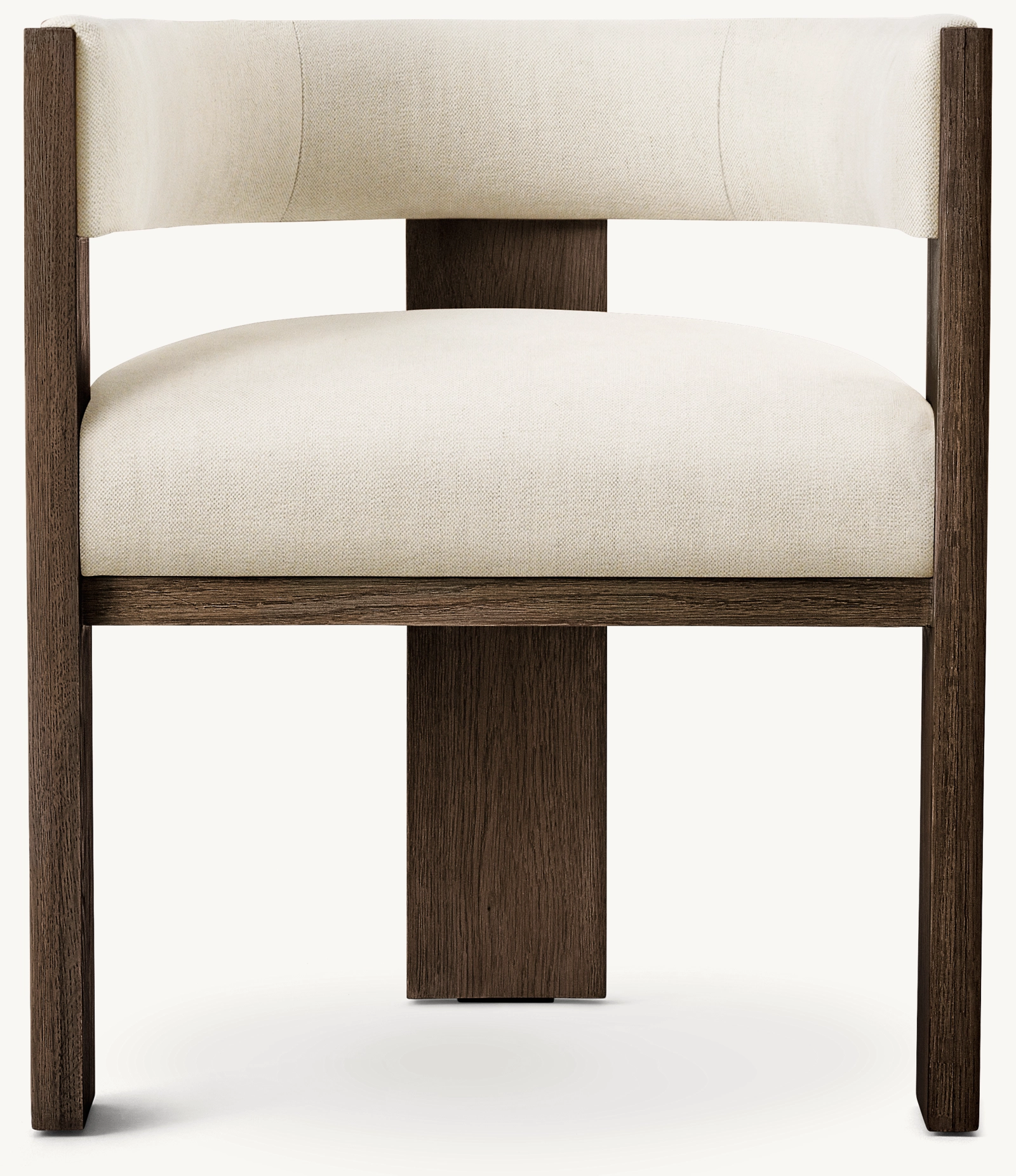 Front-facing upholstered dining chair douce
