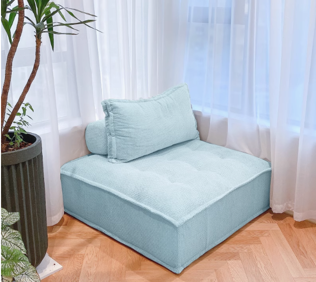 Canapé de tissu paresseux en forme de tofu