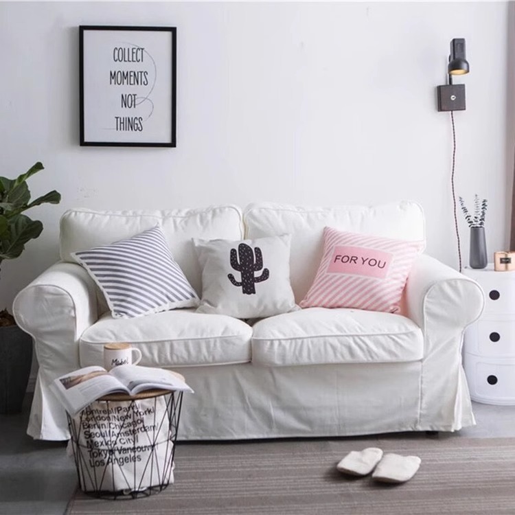 Canapé blanc amovible et lavable