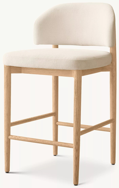 Barre de tissu et tabouret de comptoir