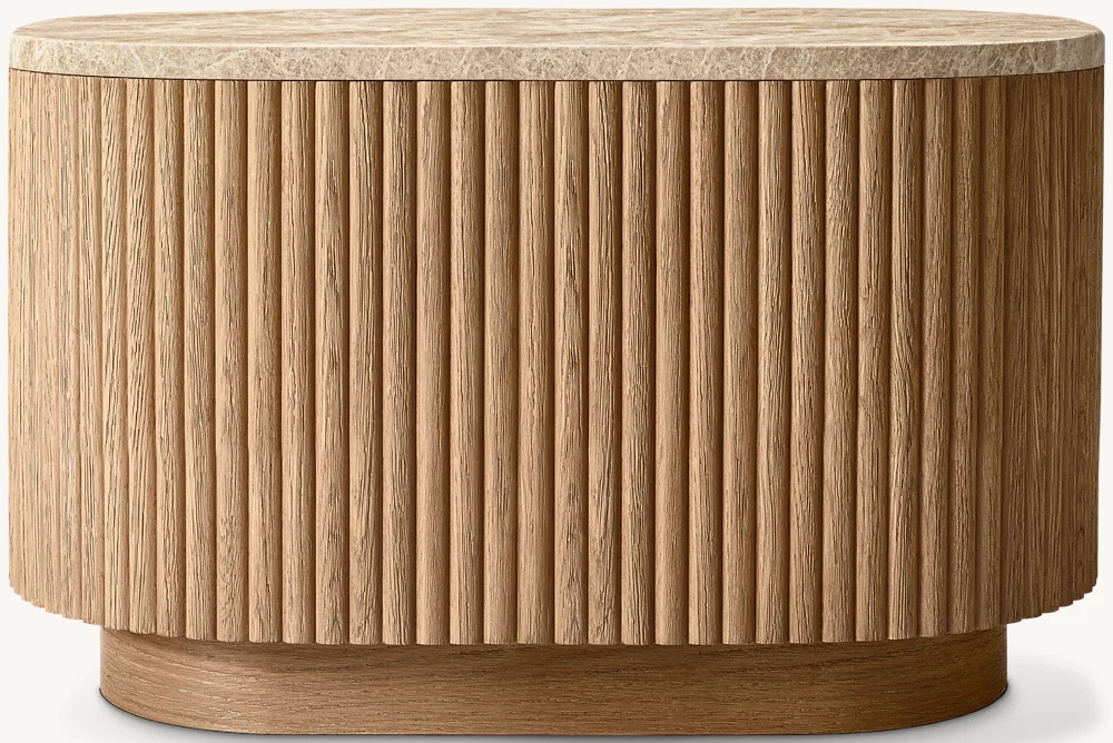 Table d'appoint rectangulaire en pierre