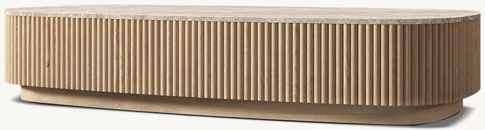 Table basse à base de pierre carrée