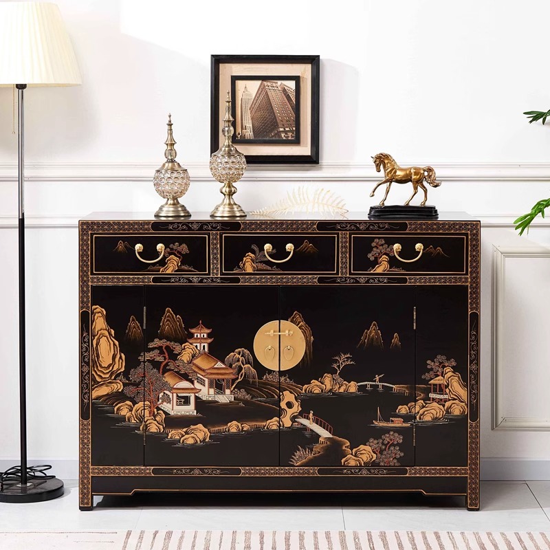 Nouvelle armoire d'entrée classique à la main de style chinois