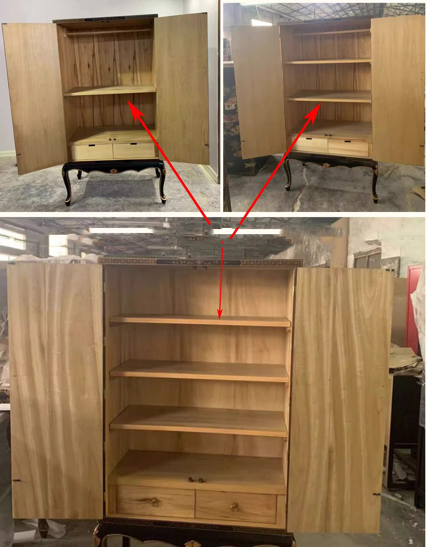 Nouvelle armoire classique chinoise peinte &agrave; la main