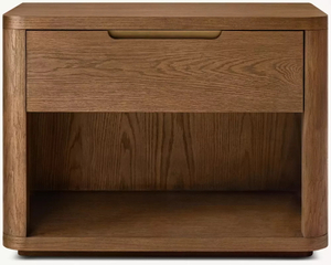 Wood massif ouvert la table de chevet 