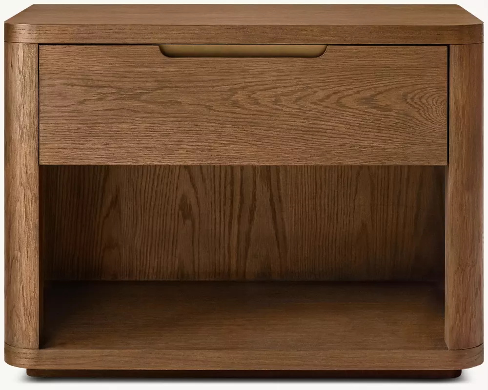 Wood massif ouvert la table de chevet 