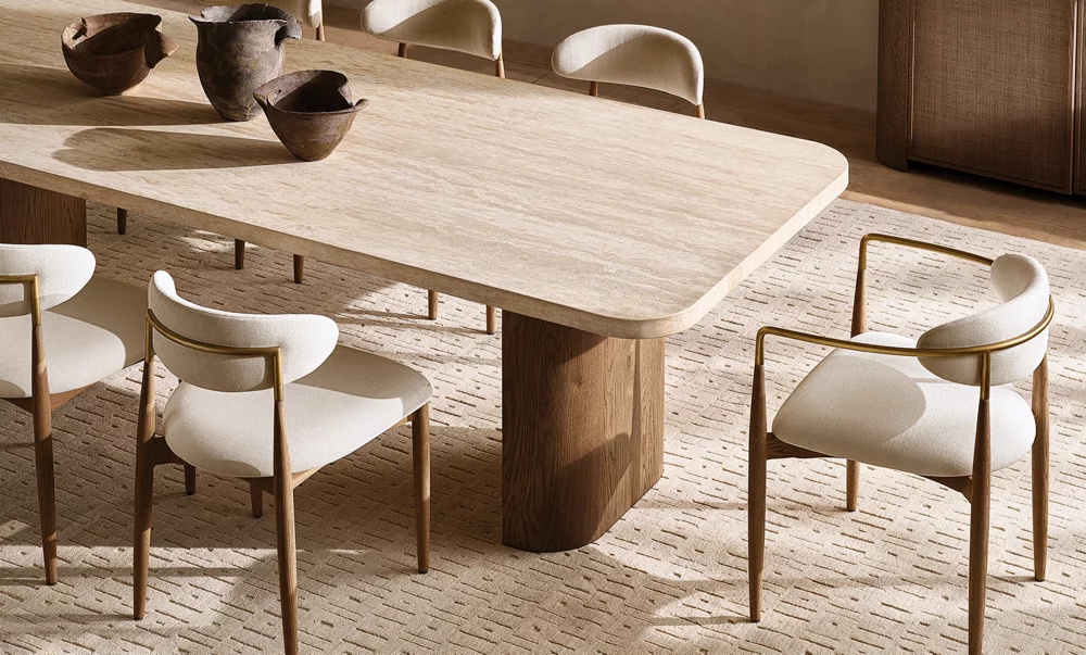 Table à manger rectangulaire en chêne