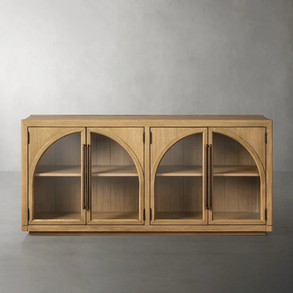 Facteur en chêne massif / armoire buffet en métal et en bois