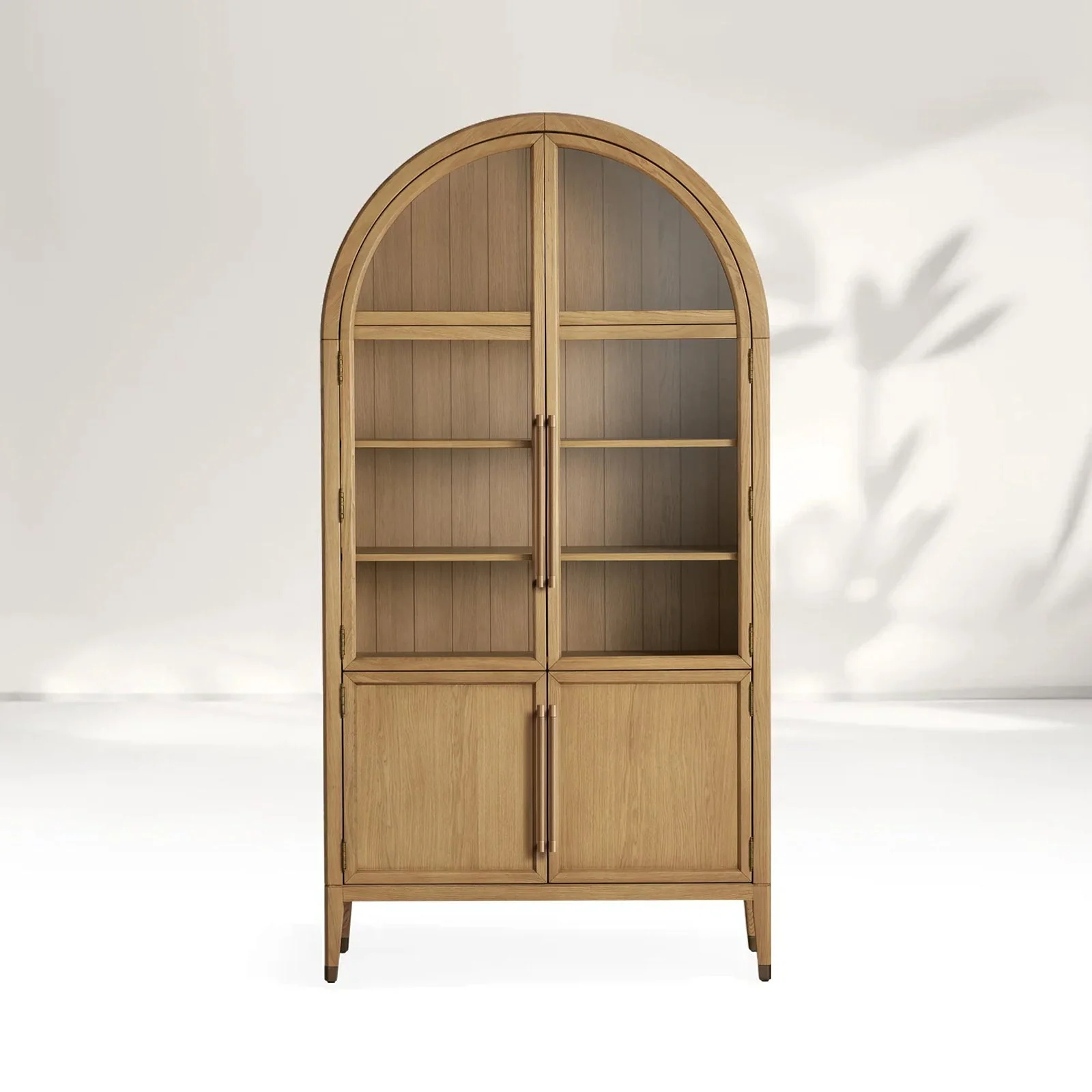 Armoire en verre multicouche en bois massif en bois