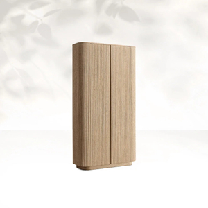Armoire en bois massif à grains verticaux