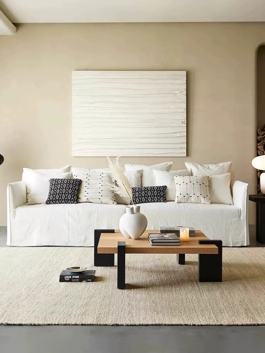 Fabric de lin de style japonais canapé simple