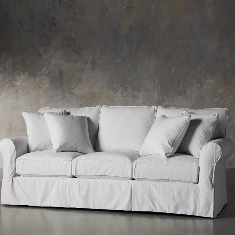 Canapé en tissu lavable en linge