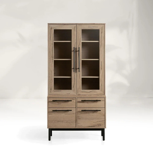 Industriel - Verre de style - Armoire de rangement de porte