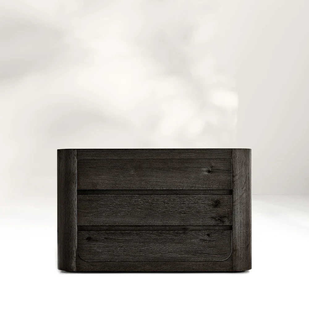 Trois - tiroir en bois d'armoire de rangement