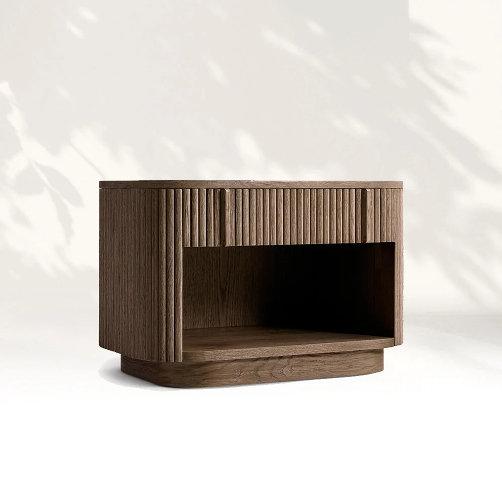 Vertical - Stripted Open - Stake Nightstand