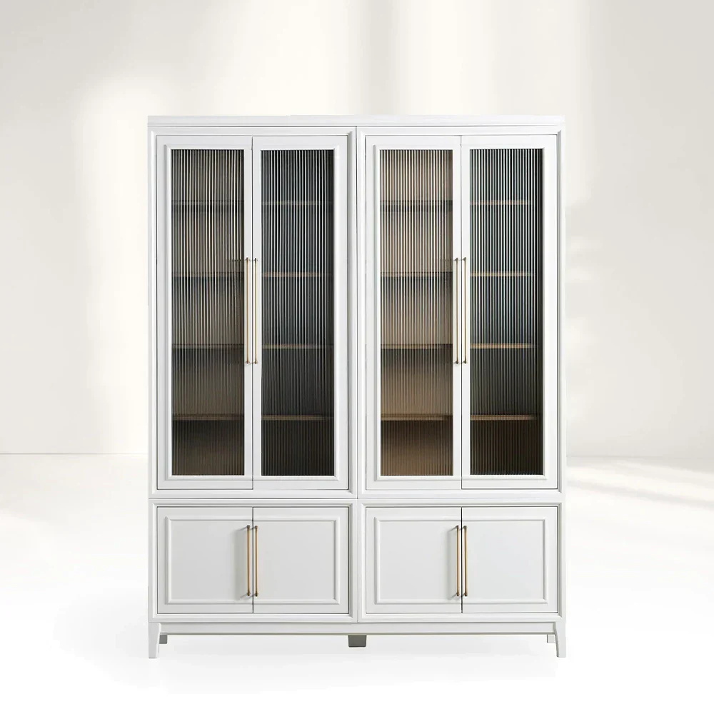 Armoire en verre roseu moderne