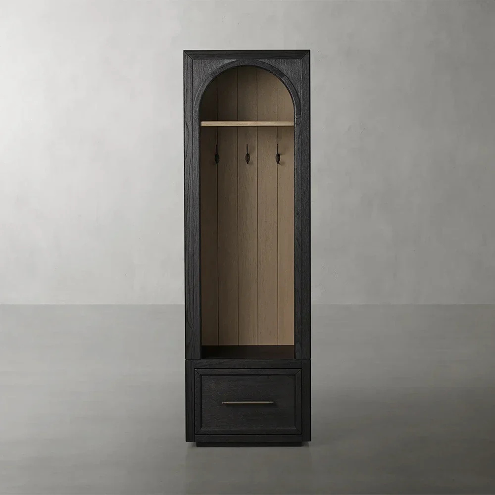Armoire d'entrée en bois unique avec tiroir
