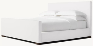 Lit de plate-forme de panneau de tissu avec pied de pied