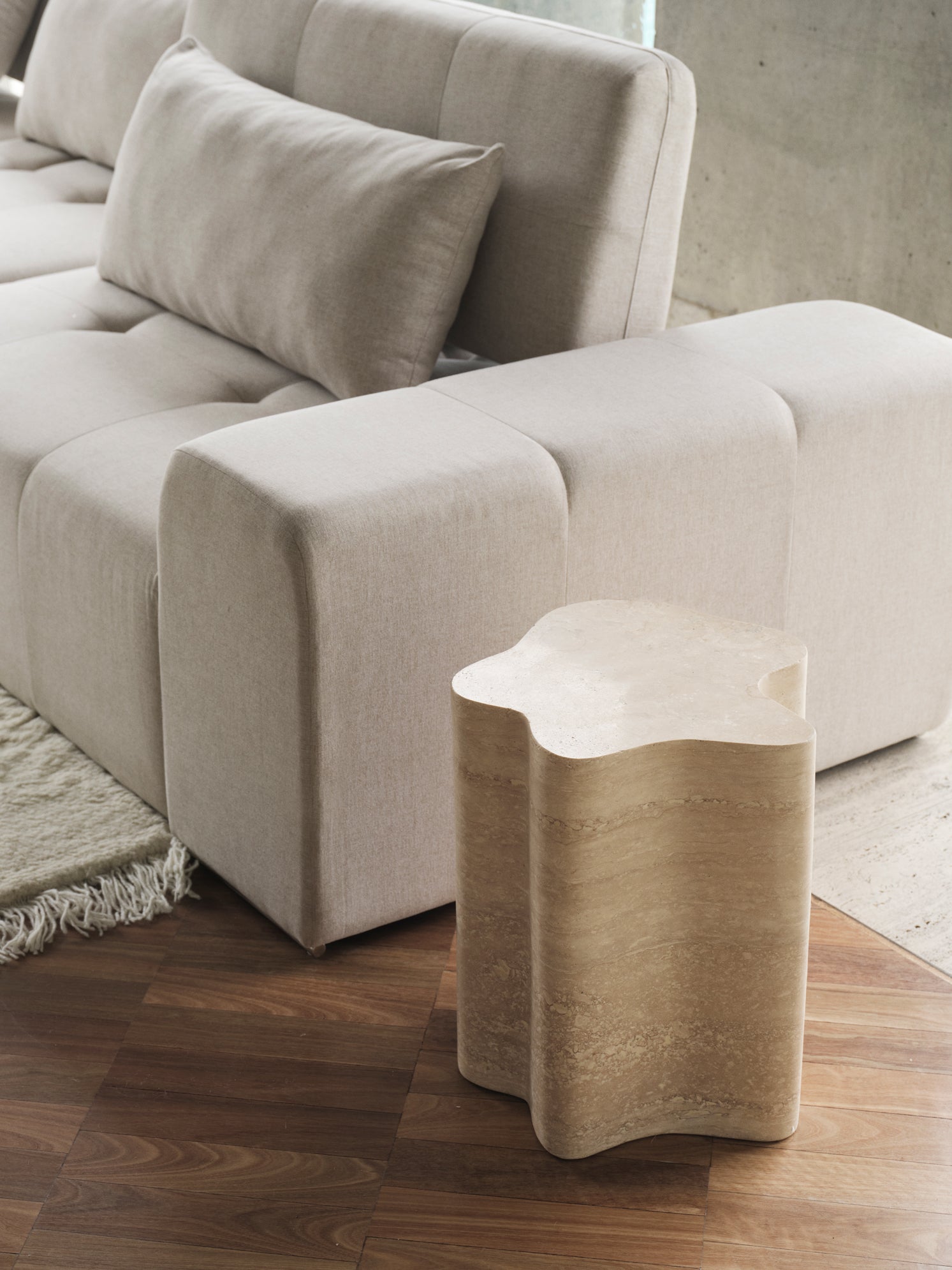 Table d'appoint d'écorce d'arbre