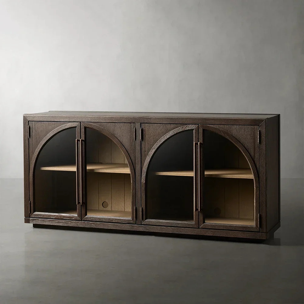 Facteur en chêne massif / armoire buffet en métal et en bois