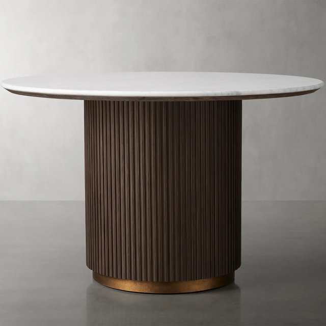 Table à manger en marbre en chêne