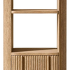 Étagère de rangement unique en bois léger à grain naturel