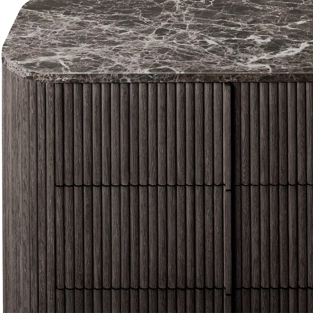 Armoire d'affichage en couleur de ch&ecirc;ne noir