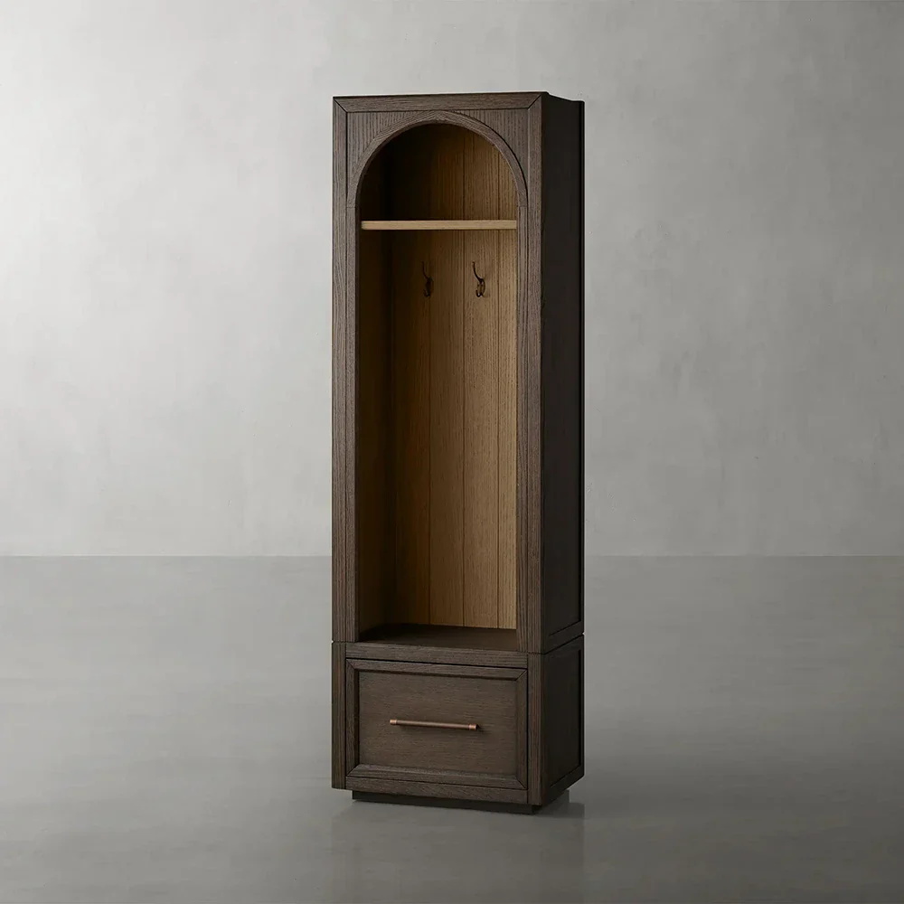 Armoire d'entrée en bois unique avec tiroir
