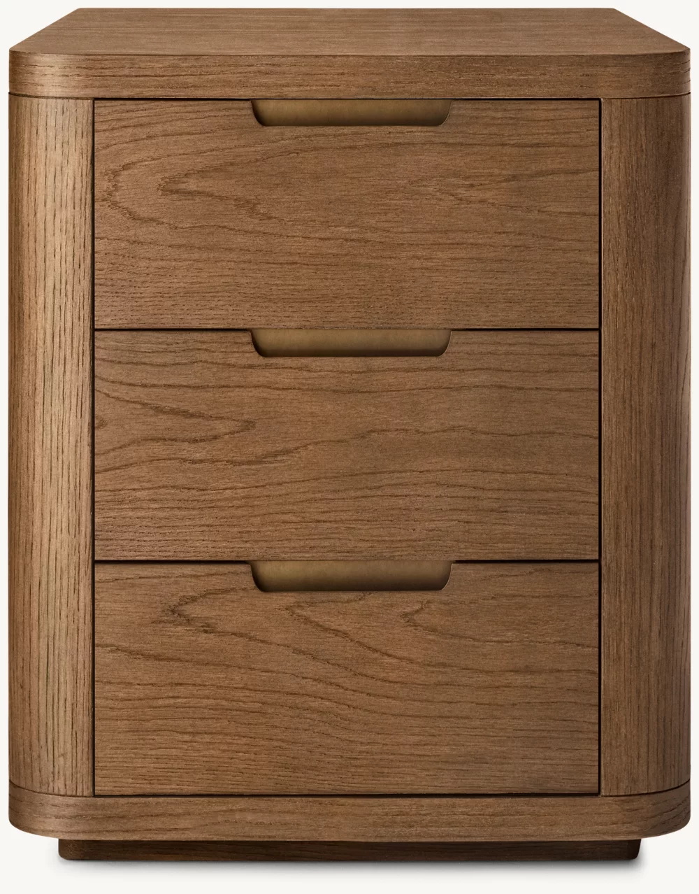 Nightand en bois massif arrondi