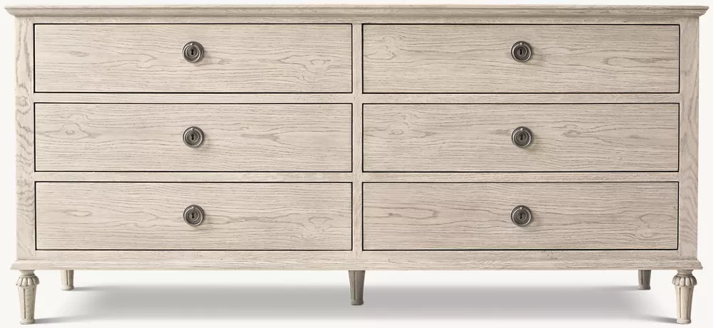 Cabinet en chêne à six tirages