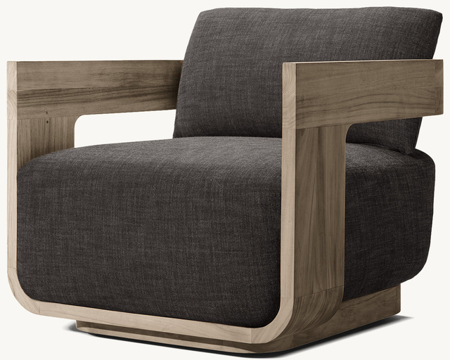 Chaise d'extérieur pour une personne en teck naturel