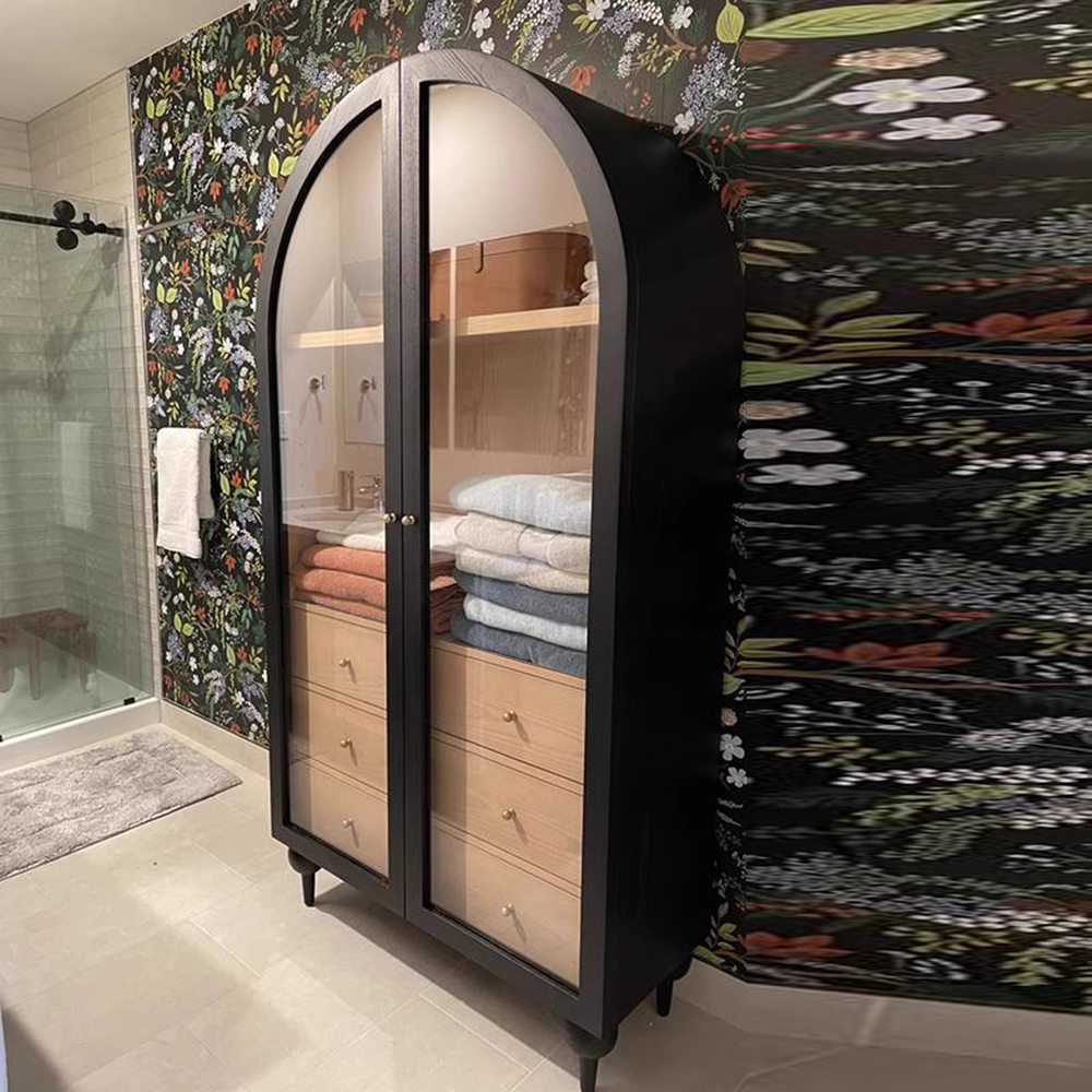 Armoire avec portes en verre meubles d'étude