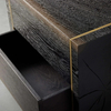 Two - Tiroir Élégant table de chevet en bois foncé