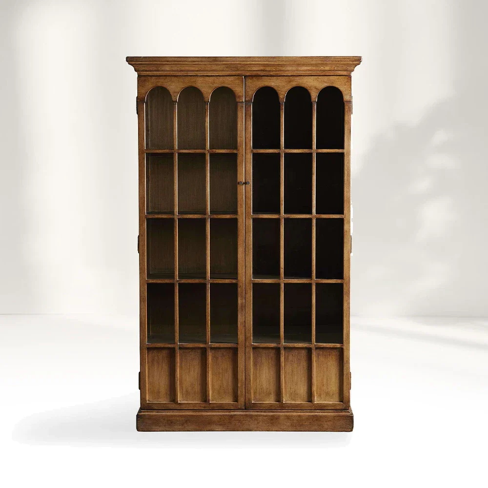 Armoire de rangement de fenêtres en arc classique
