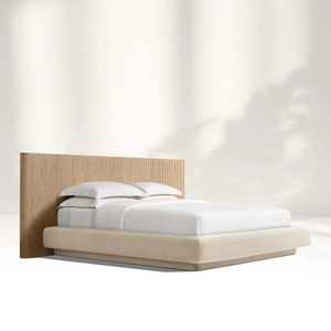 Cadre de lit en bois étendu avec base de tissu