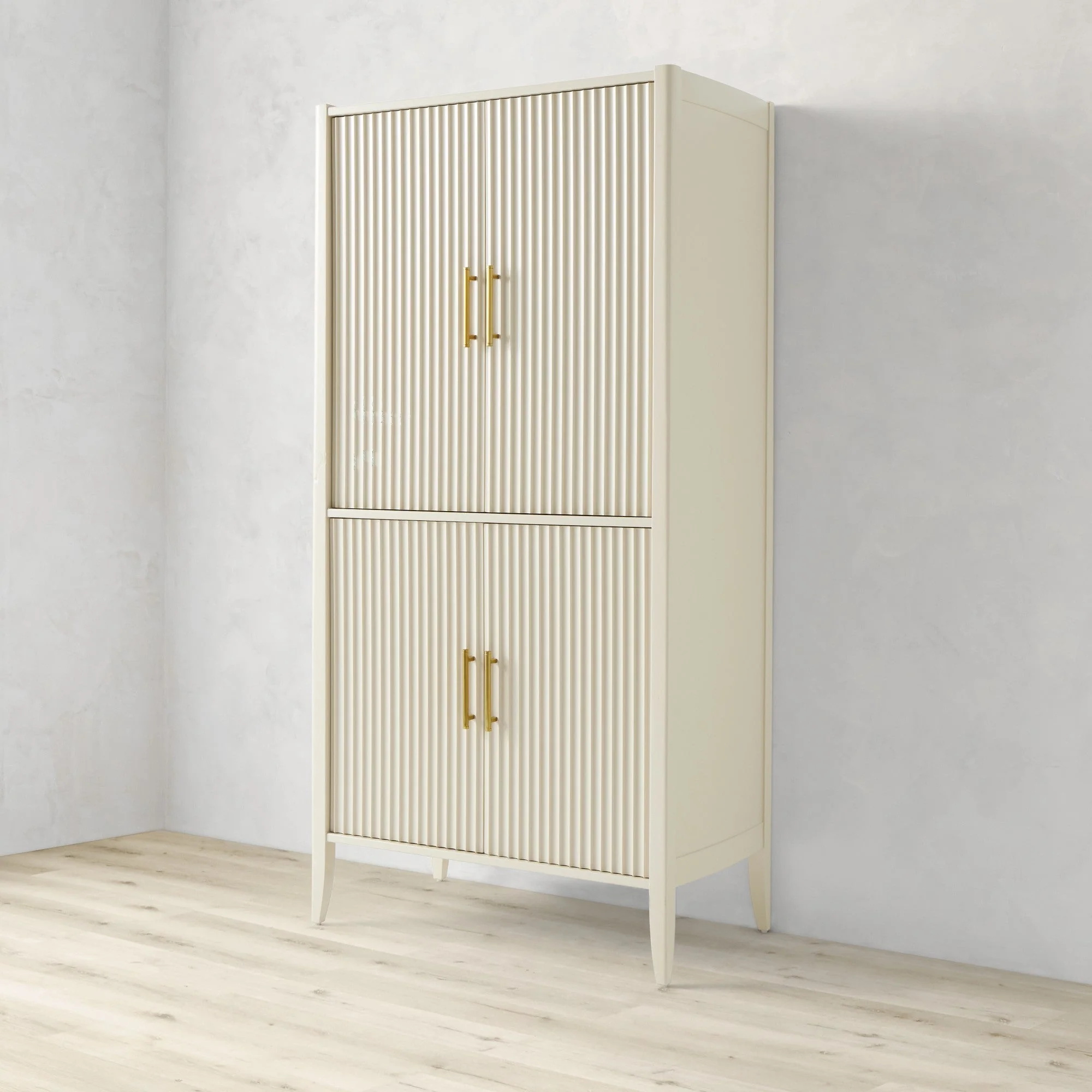 Armoire rainageuse en bois noir moderne