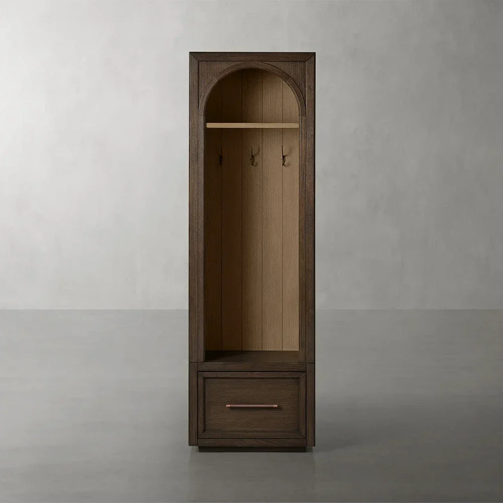 Armoire d'entrée en bois unique avec tiroir