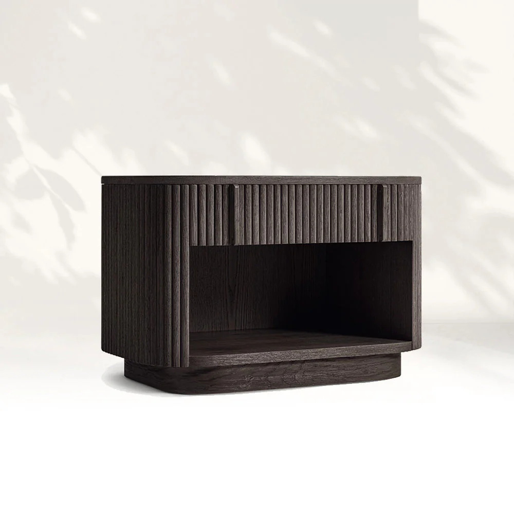 Vertical - Stripted Open - Stake Nightstand