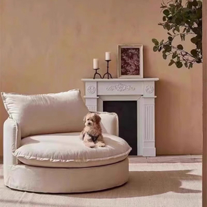 Sofa unique rond détachable et lavable