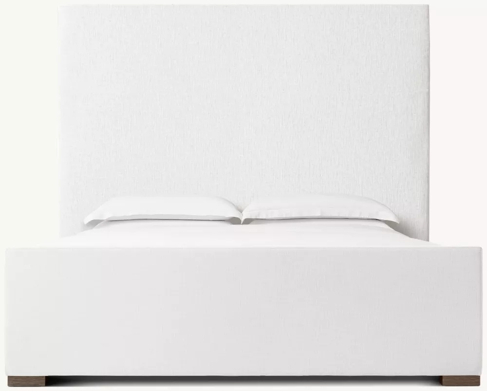 Lit de plate-forme de panneau de tissu avec pied de pied