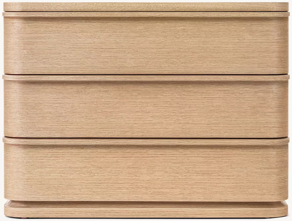 Table de chevet de trois titres en bois simple