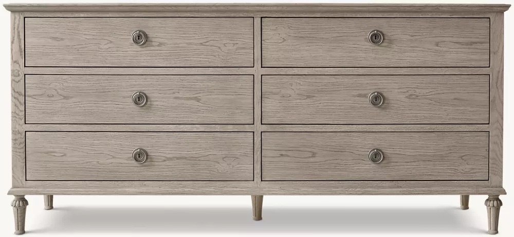 Cabinet en chêne à six tirages