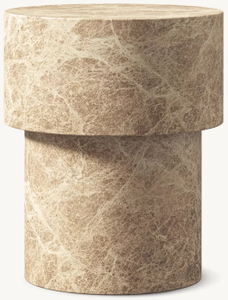  Table d'appoint ronde en marbre