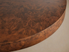 Table basse ronde en bois de loupe d'arbre