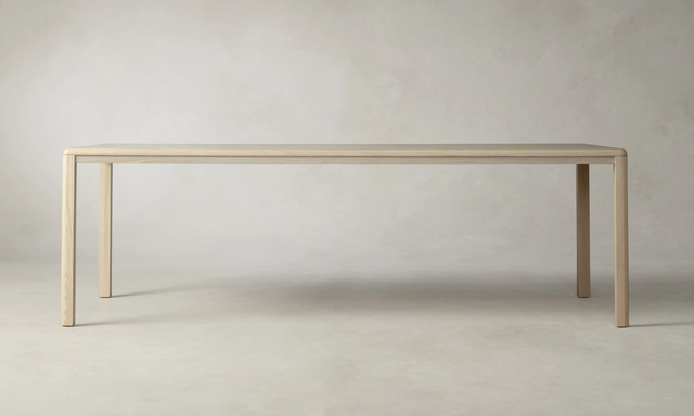 Table à manger à cendre droite -