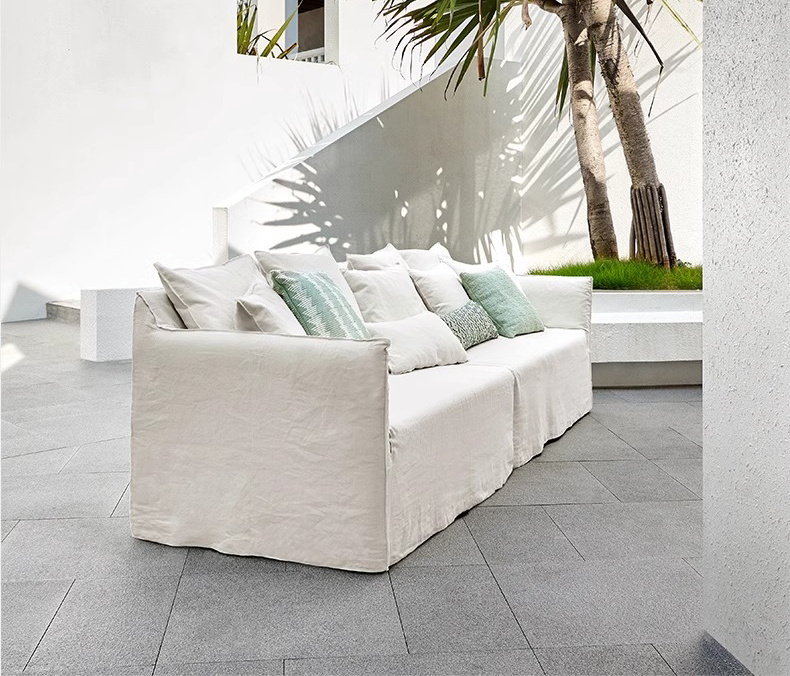 Fabric de lin de style japonais canapé simple