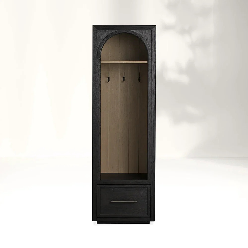 Armoire d'entrée en bois unique avec tiroir