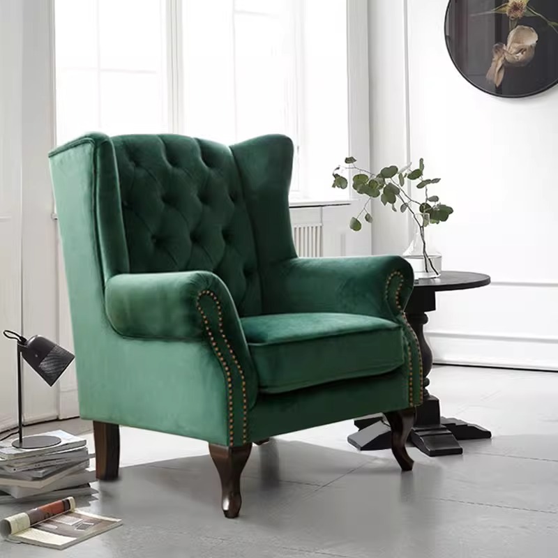 Chaise de canapé unique en tissu américain