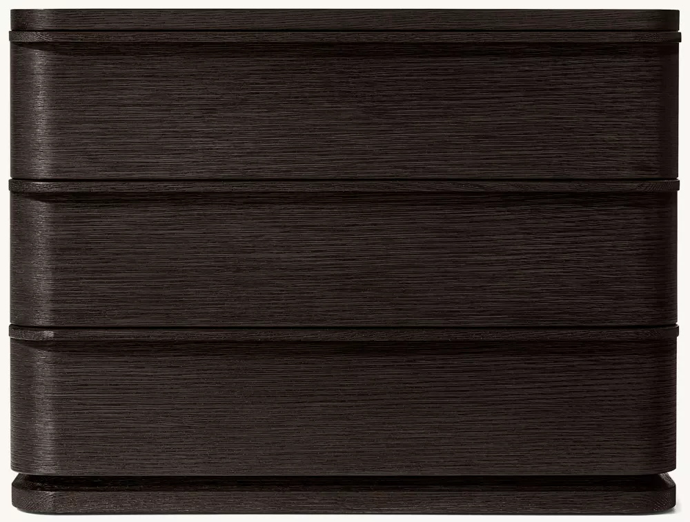 Table de chevet de trois titres en bois simple