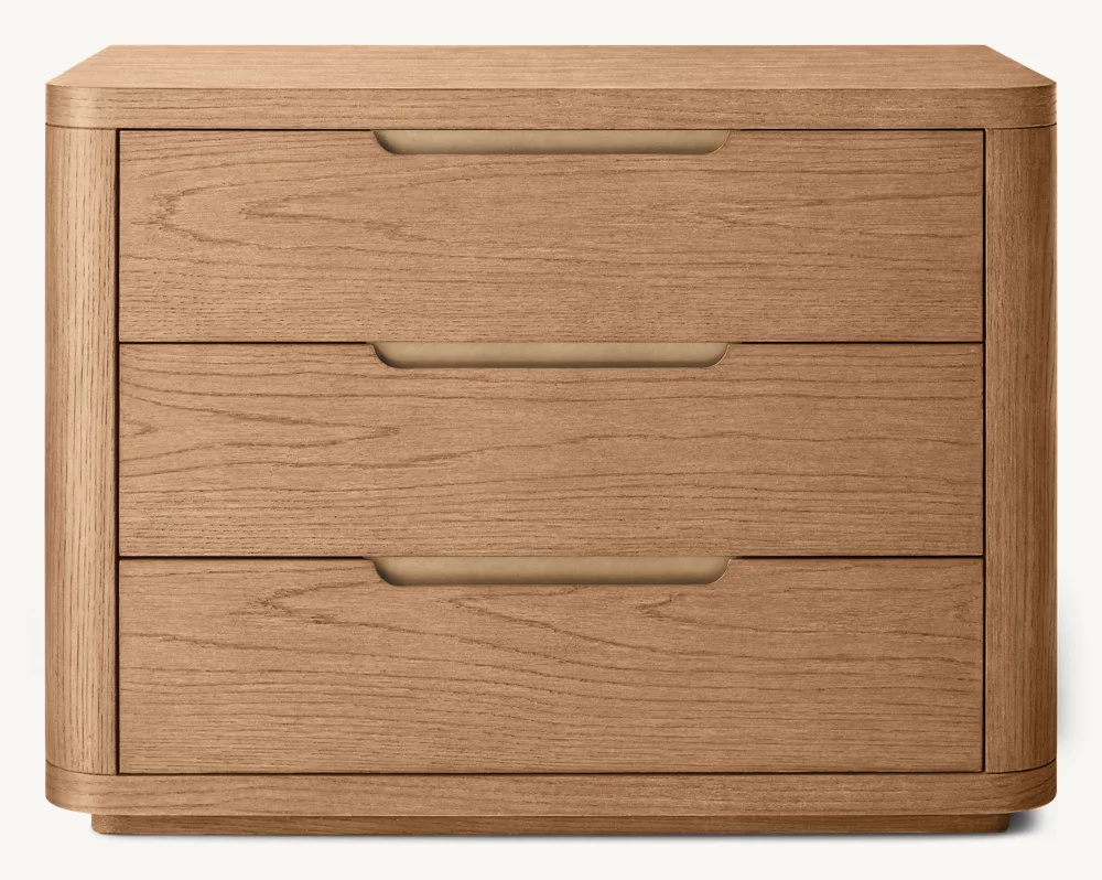 Nightand en bois massif arrondi